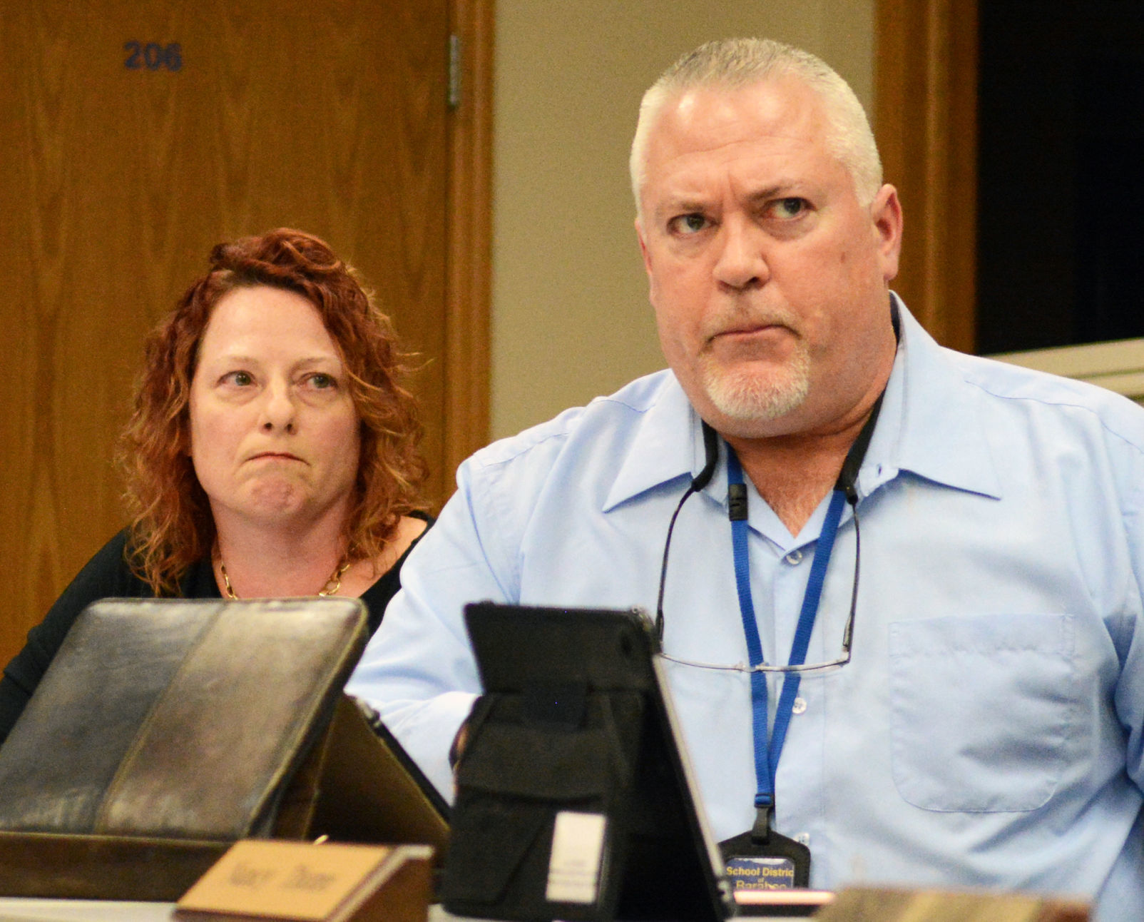 Vodak and Mueller listen